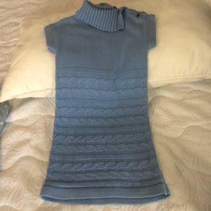 Blue sweater dress